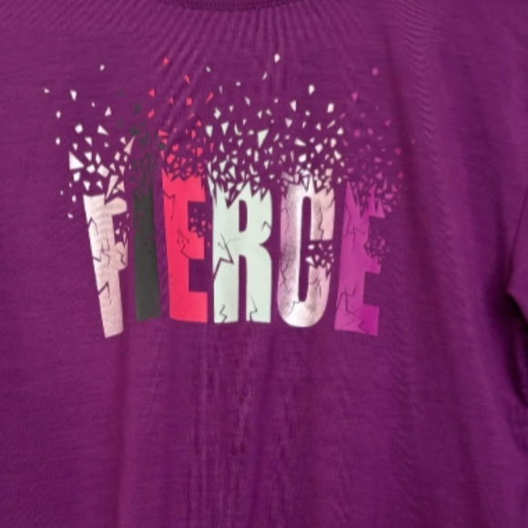🟥3/15$ Athletic Works Fierce Purple Long Sleeve Tee - Picture 2 of 2